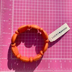 Lucky Brand lightweight Orange Beaded Bracelet adjustable
